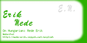 erik mede business card